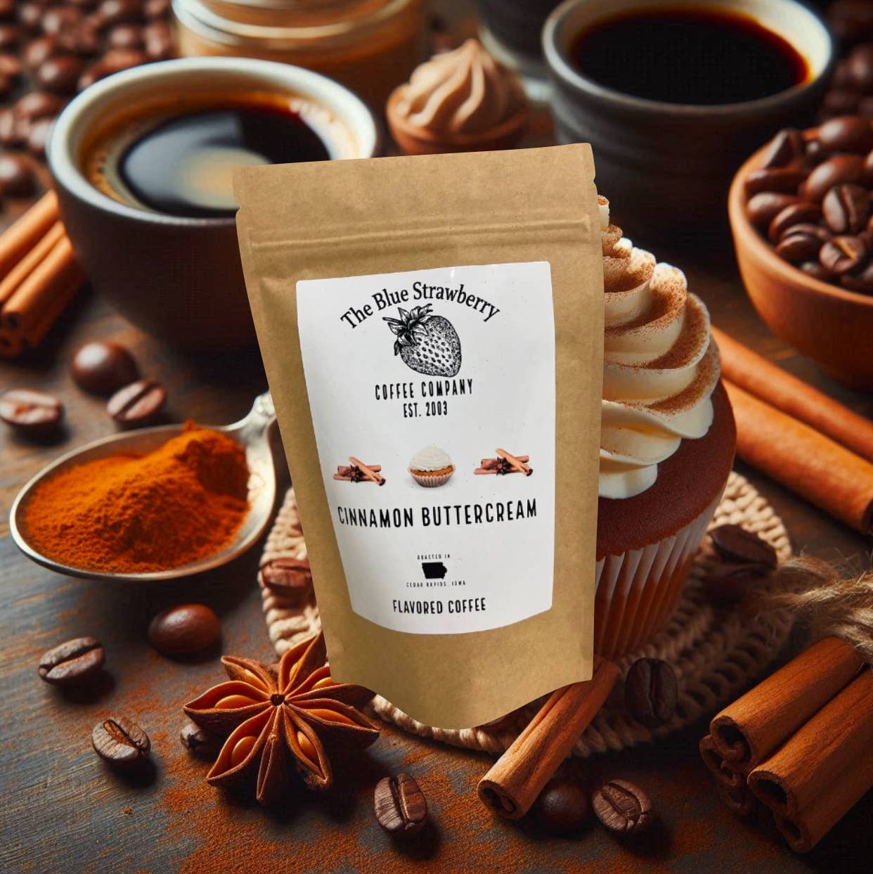 Cinnamon Buttercream (Flavor Coffee): 8 oz