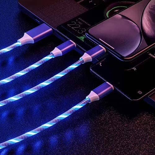 Flowing current light up cable