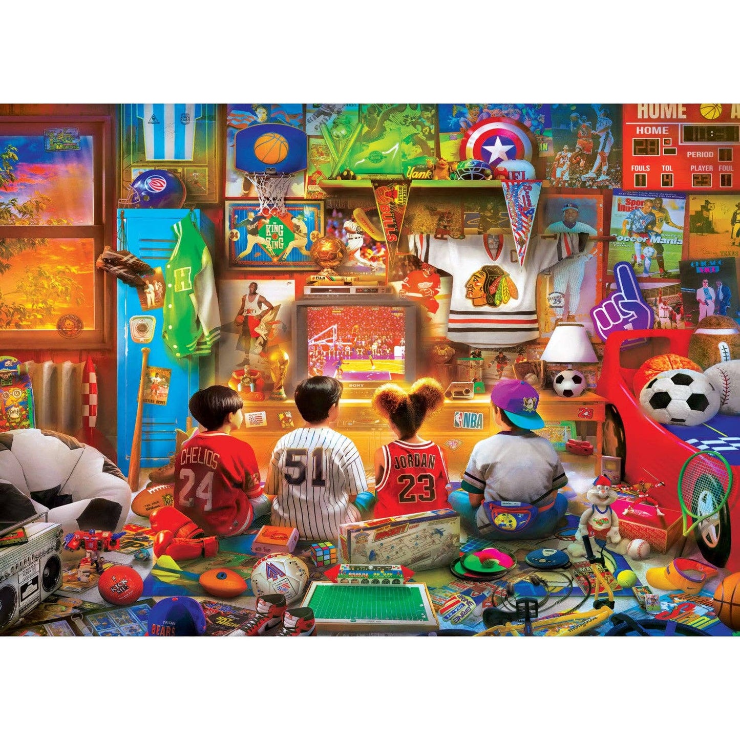 Back in Time - Game Day Hangout 1000 Piece Jigsaw Puzzle