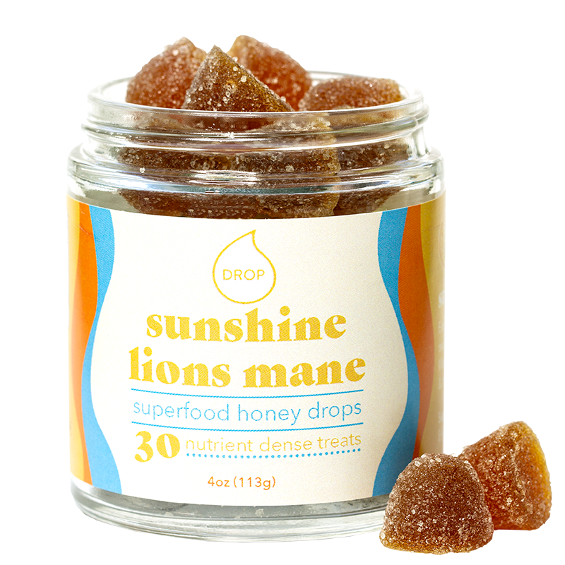 Honey Drops – Sunshine Lion’s Mane Gummies 🍋⚡️