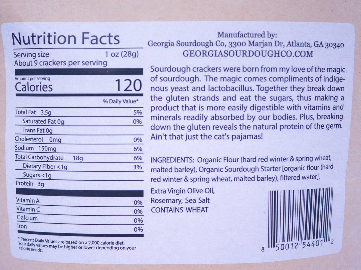 Rosemary Olive Oil Crackers: 6 oz.