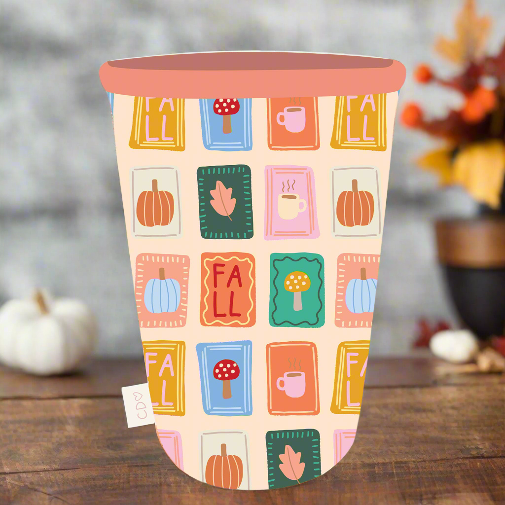 Fall Patches Drink Sleeve: Medium