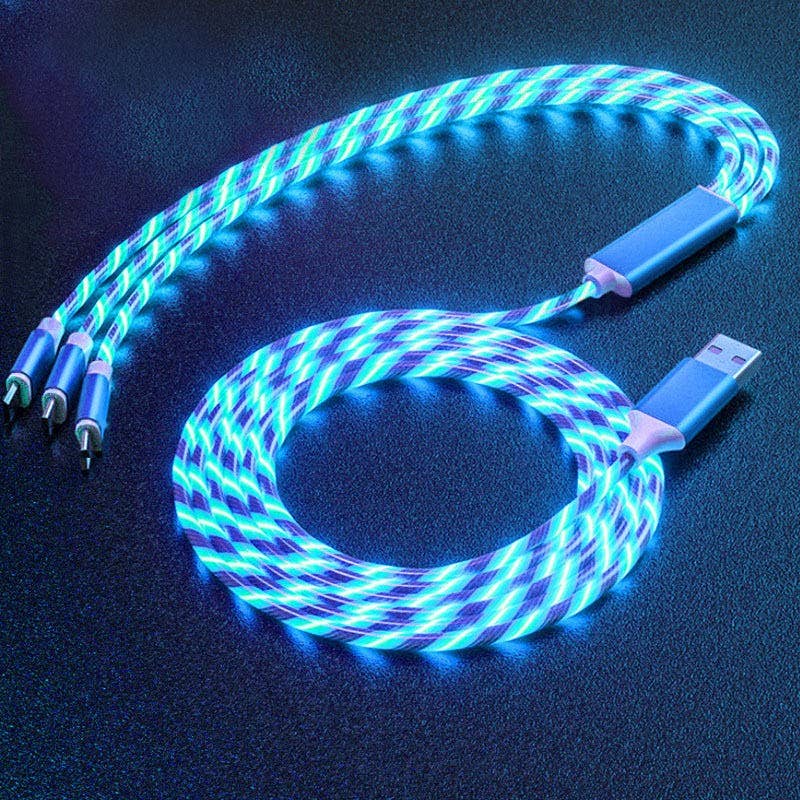 Flowing current light up cable