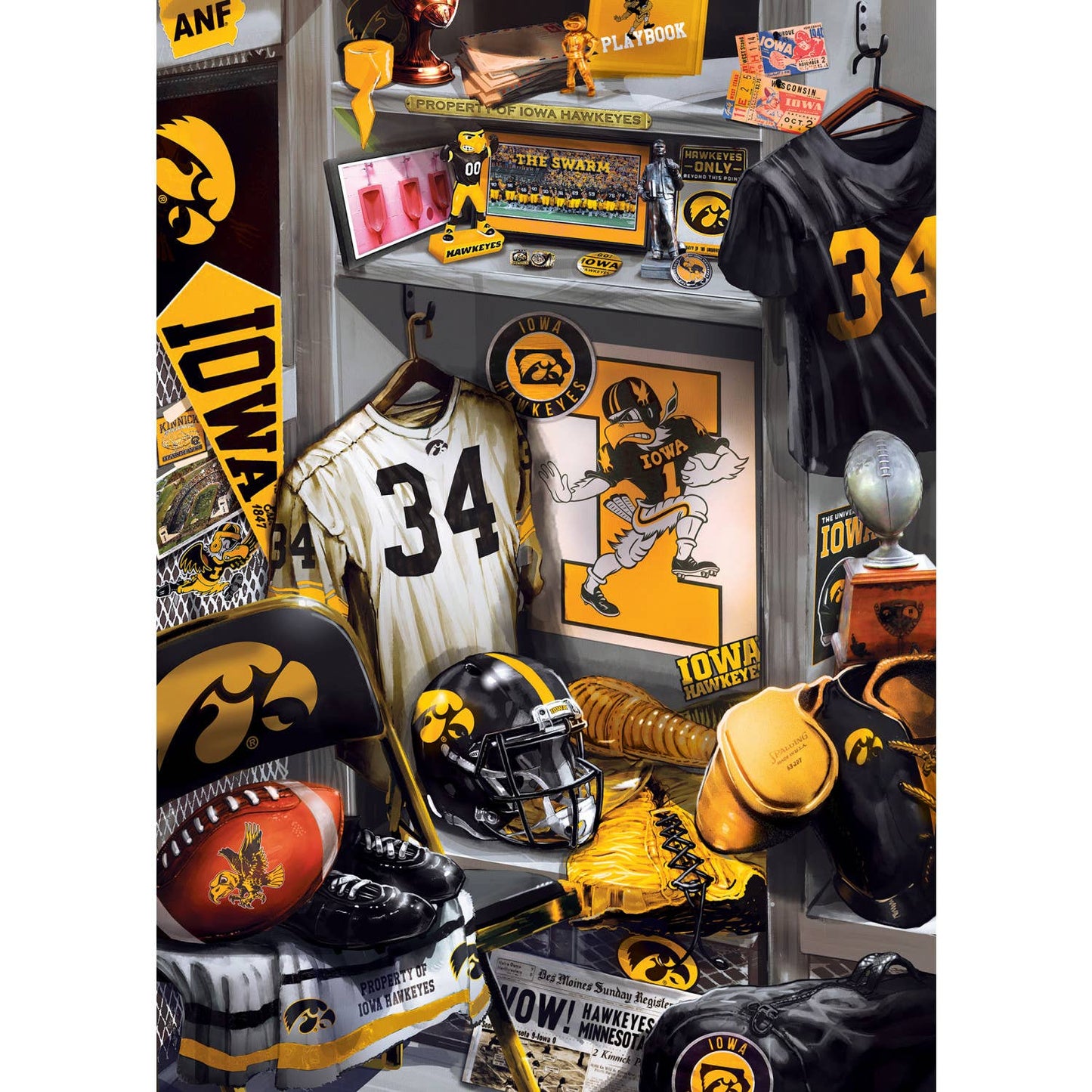 Iowa Hawkeyes - Locker Room 500 Piece Puzzle