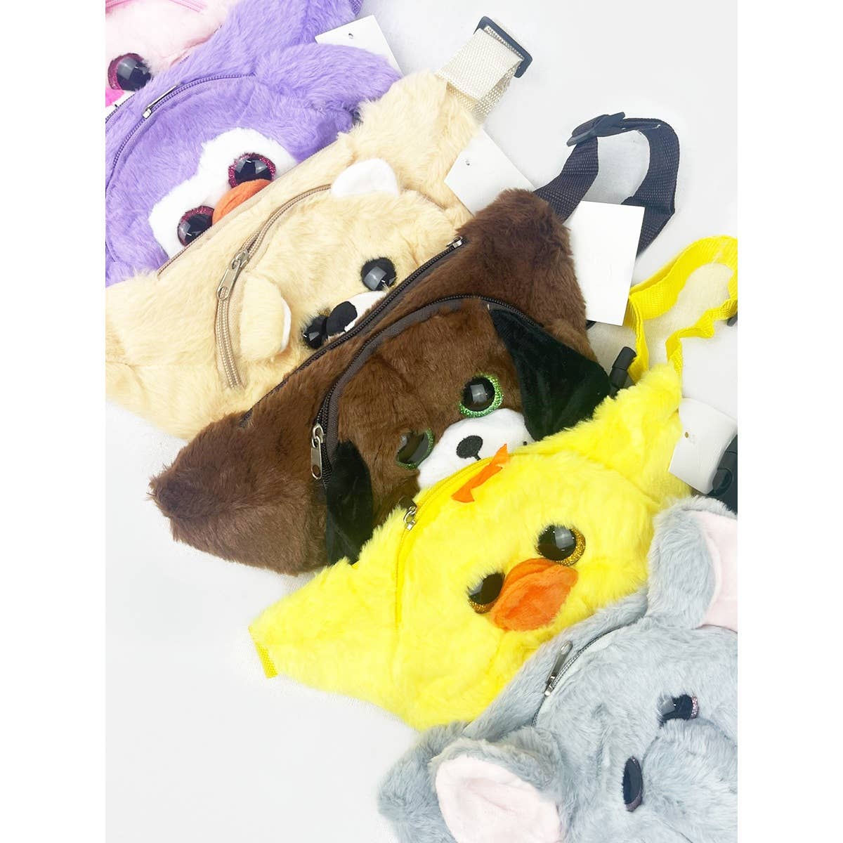 Soft Fuzzy Animal Character Kids Fanny Pack