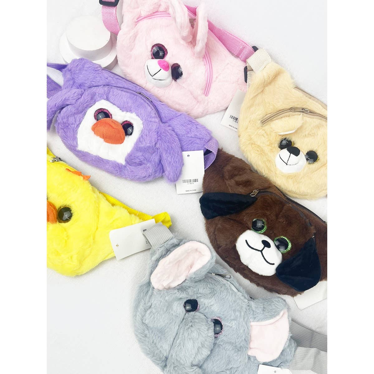 Soft Fuzzy Animal Character Kids Fanny Pack