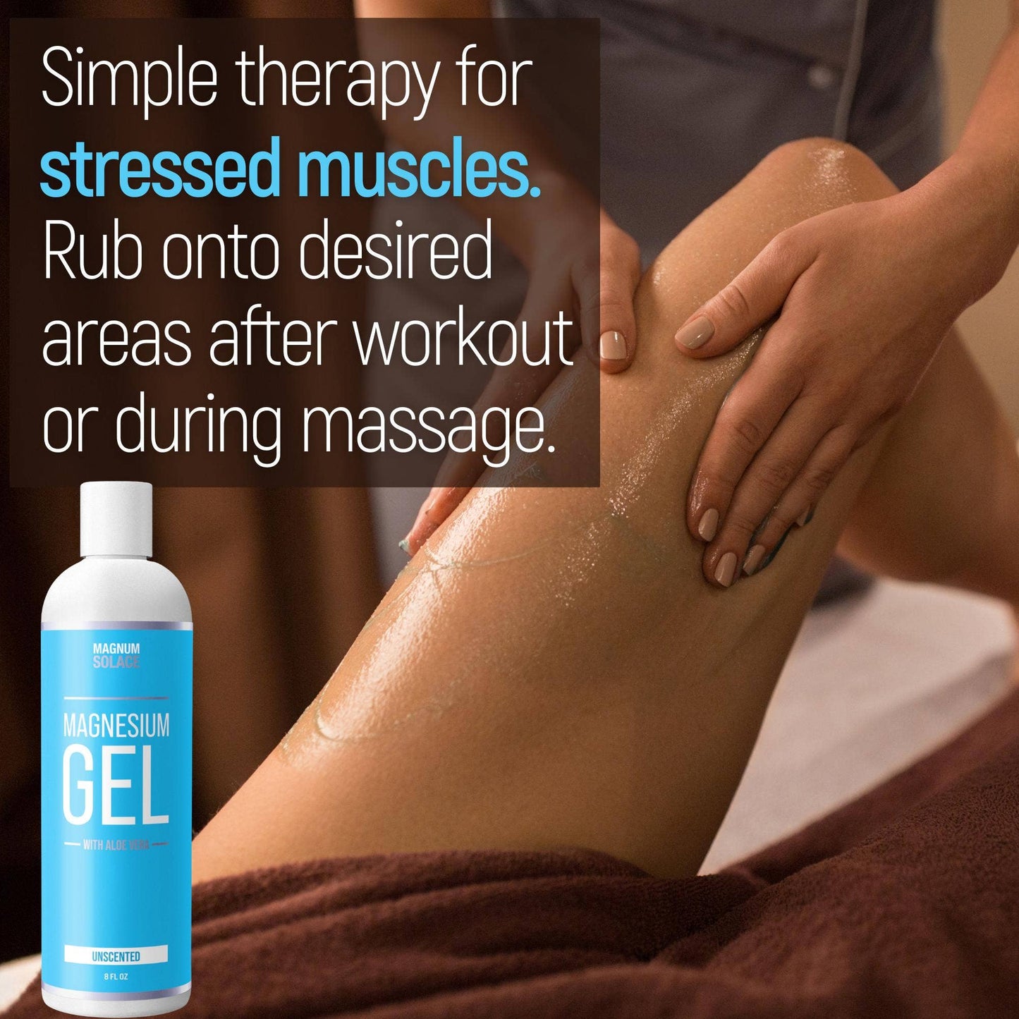 Magnesium Gel with Aloe | Massage Gel for Leg & Muscle Cramp: Unscented