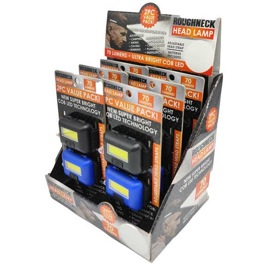 Roughneck LED Head Lamp Value 2 Pack - 6/Display: Wholesale Price
