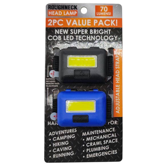 Roughneck LED Head Lamp Value 2 Pack - 6/Display: Wholesale Price