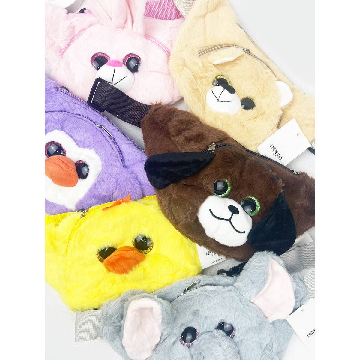 Soft Fuzzy Animal Character Kids Fanny Pack