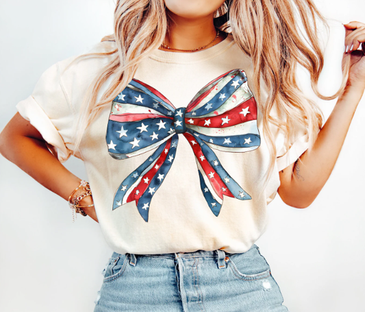 Coquette American Girl 4th of July Shirt: S