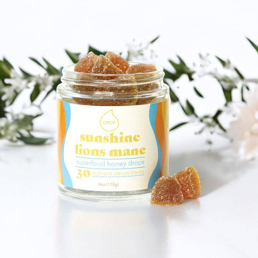 Honey Drops – Sunshine Lion’s Mane Gummies 🍋⚡️