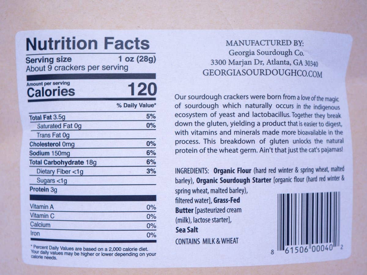 Sea Salt Crackers: 6 oz.