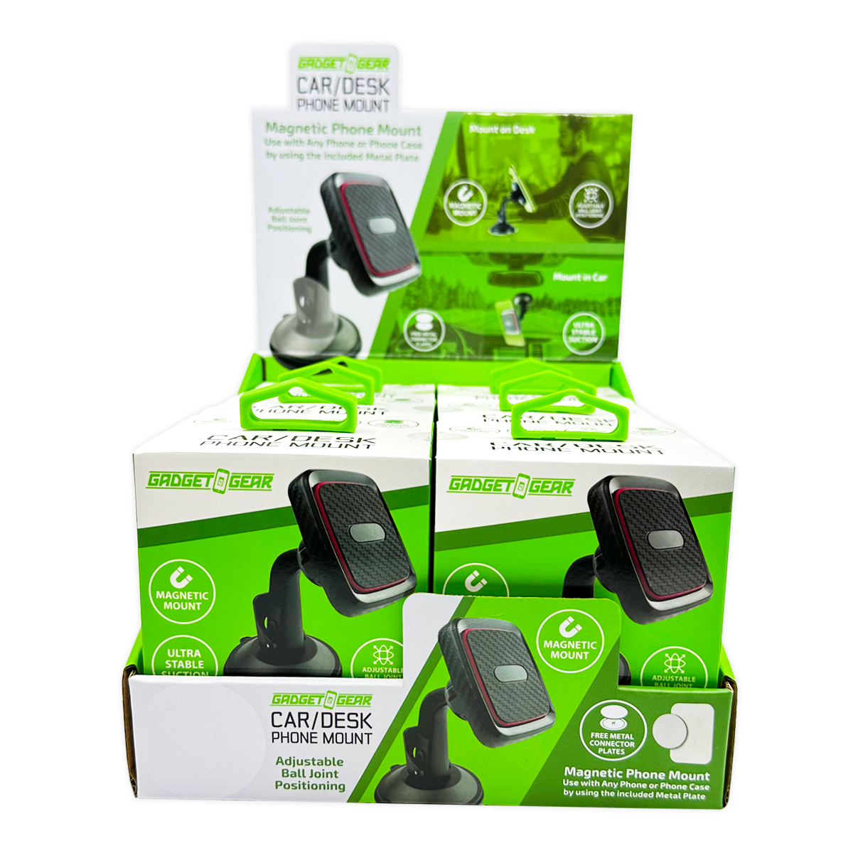 Gadget Gear Car/Desk Magnetic Phone Mount - 6/Display: Wholesale Price