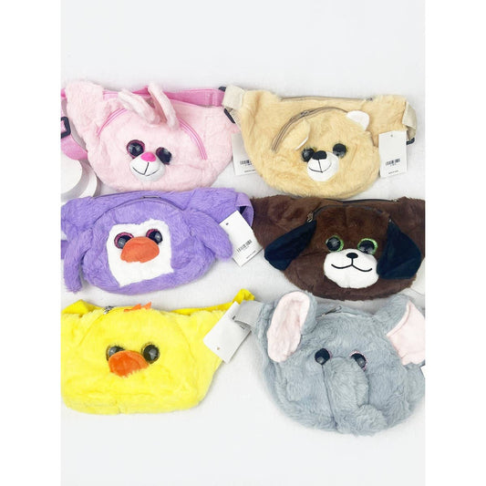 Soft Fuzzy Animal Character Kids Fanny Pack