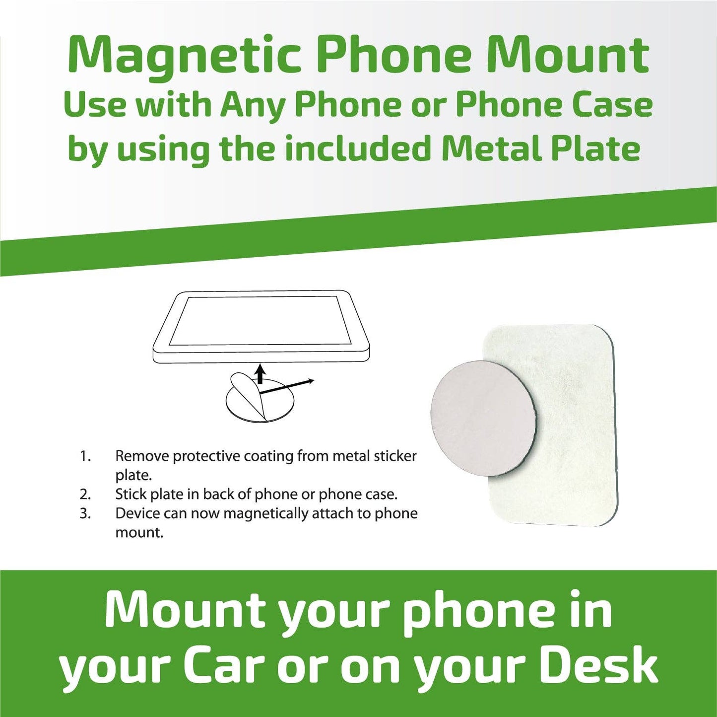 Gadget Gear Car/Desk Magnetic Phone Mount - 6/Display: Wholesale Price