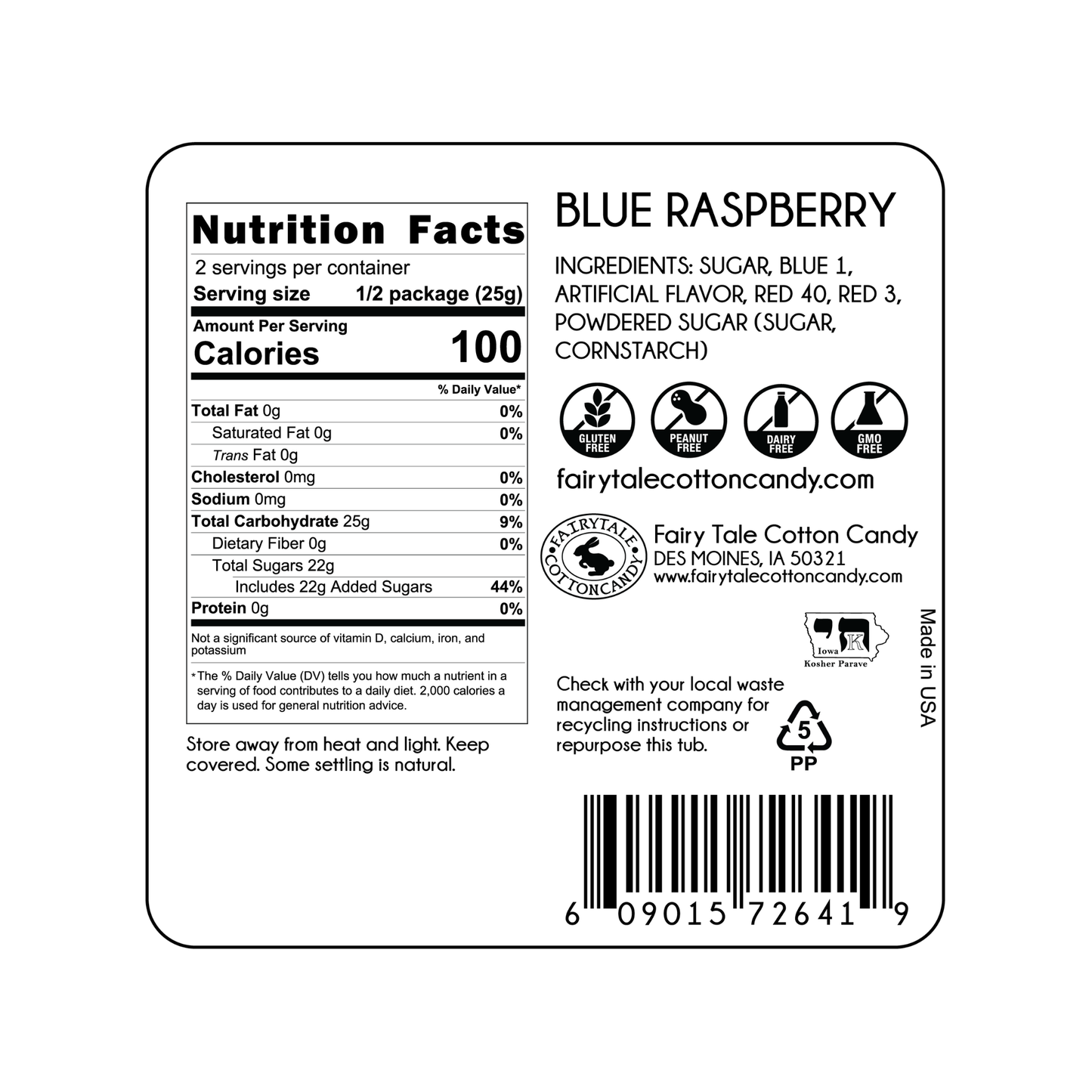 Blue Raspberry Cotton Candy – Sweet, Fluffy, Berry Delicious! 💙🍭
