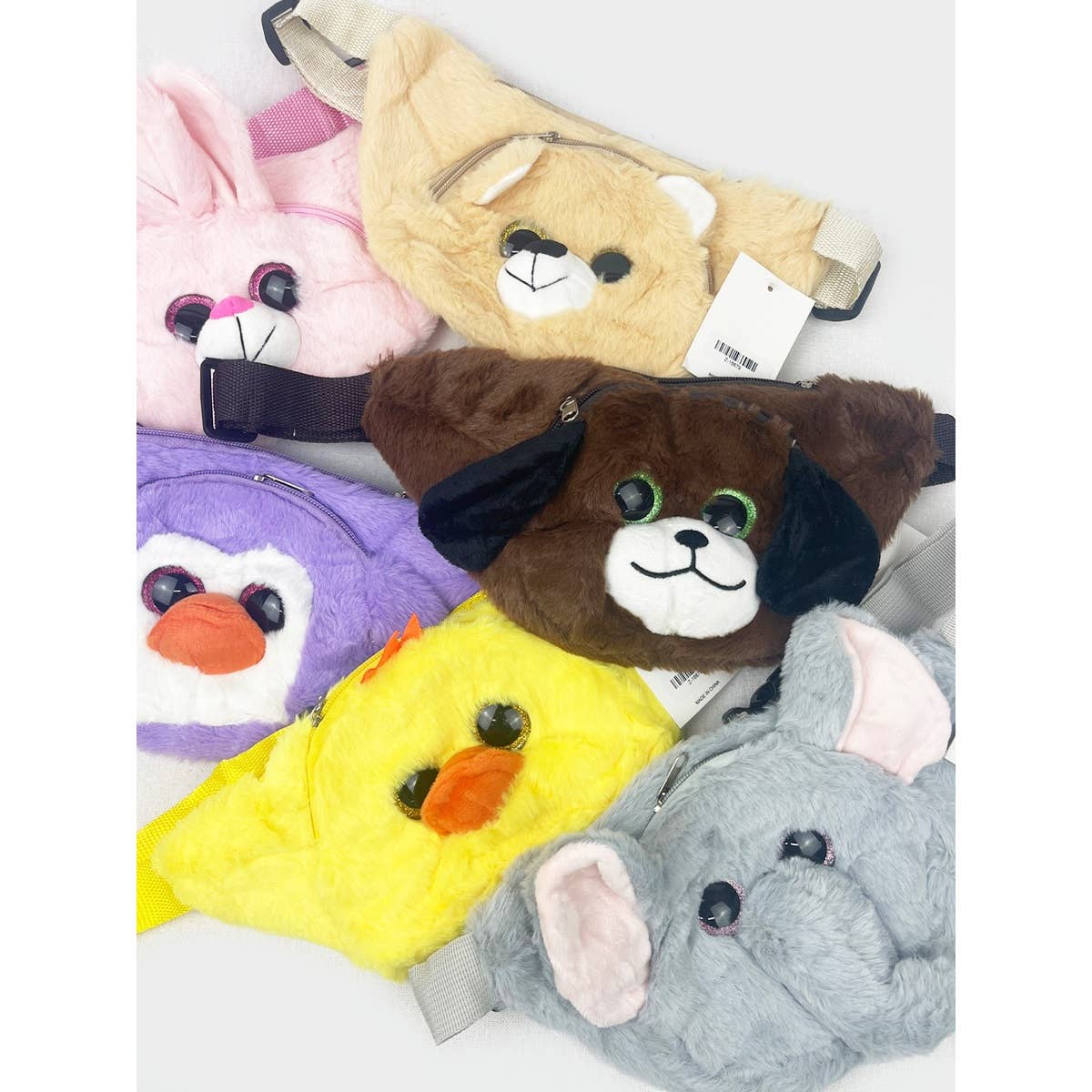 Soft Fuzzy Animal Character Kids Fanny Pack